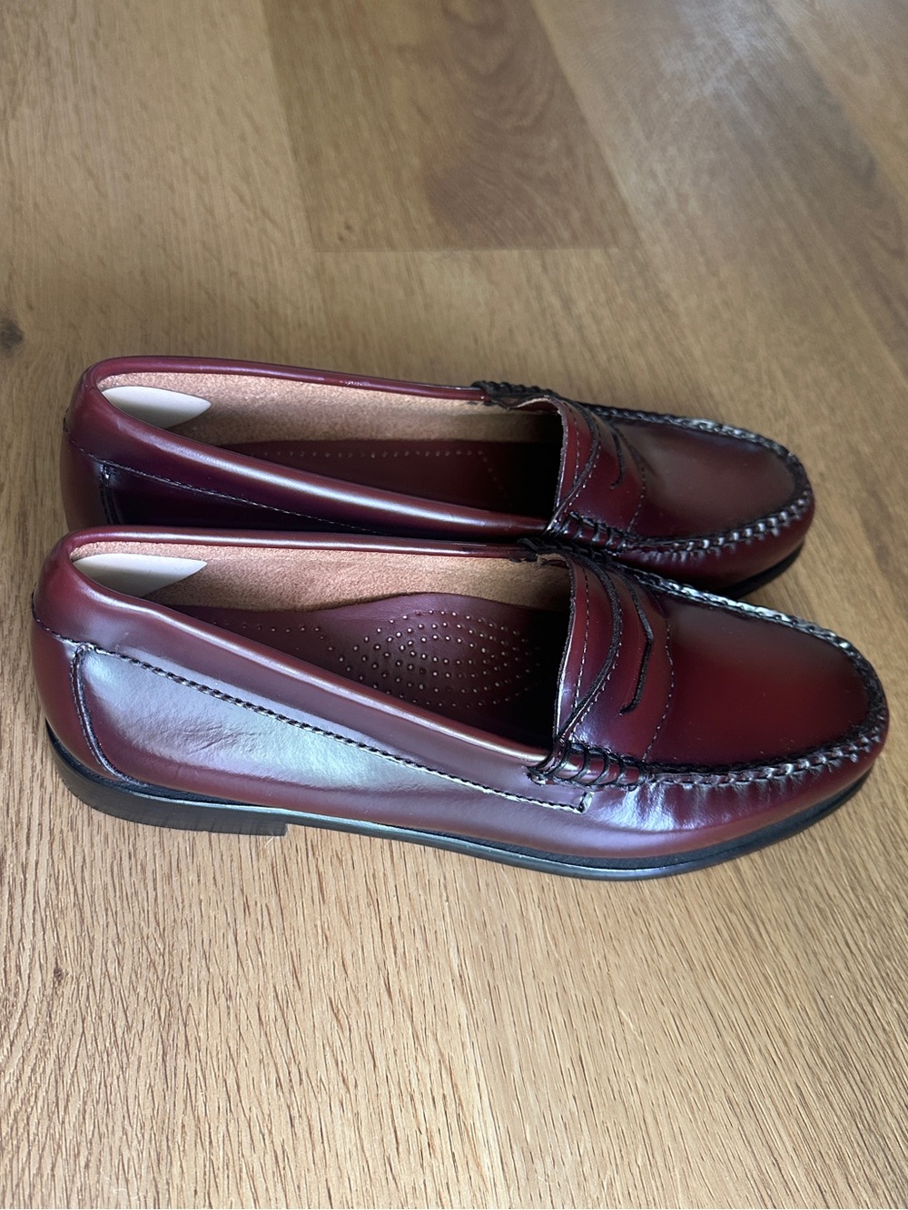 G.H. Bass Weejuns Whitney Penny Loafers Burgundy Cordovan Leather Women’s Size 6 - Picture 2 of 6